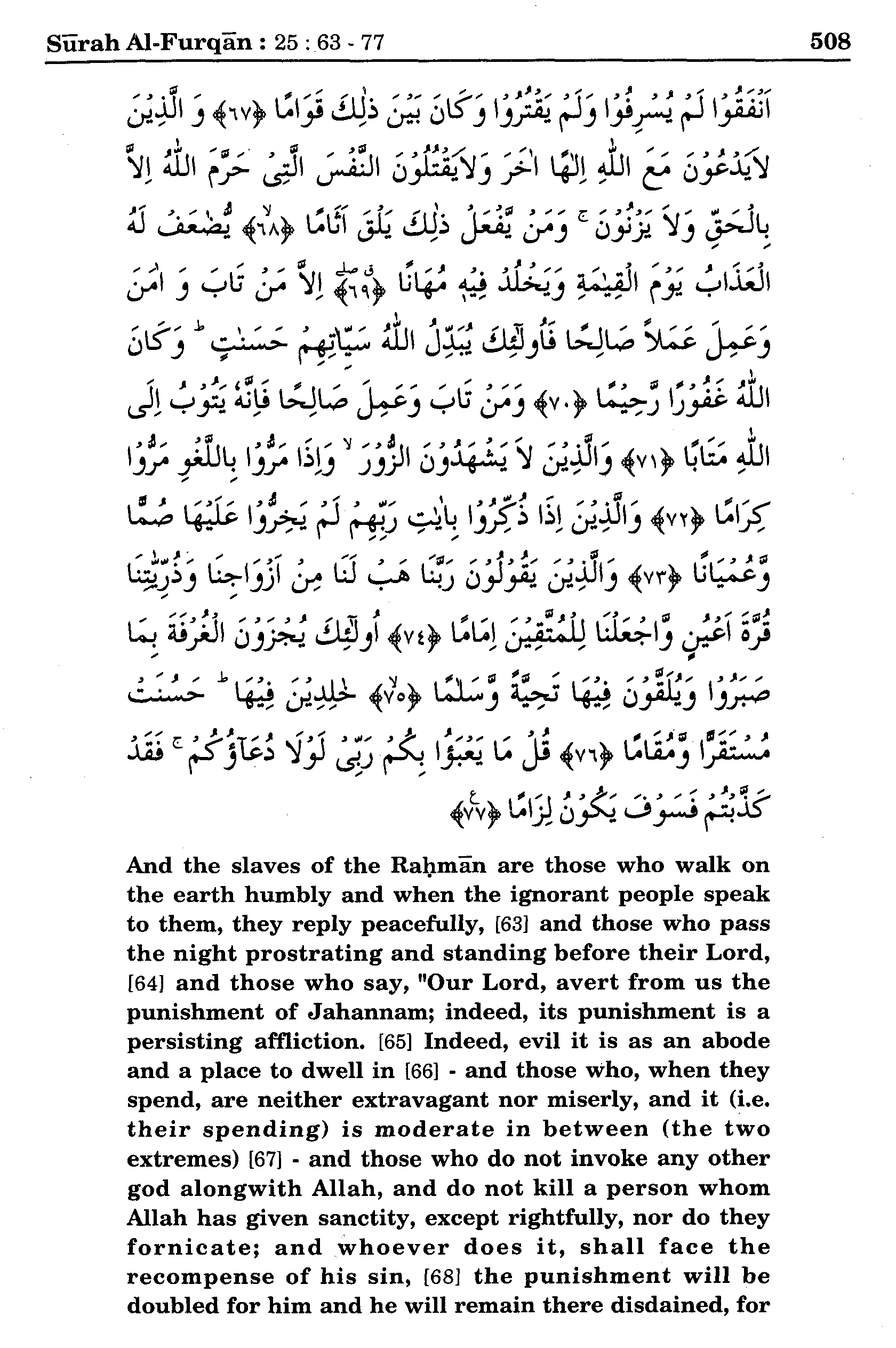 Al furqan ayat 63