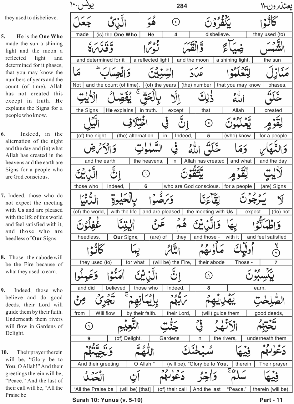 Quran Word for Word Translation